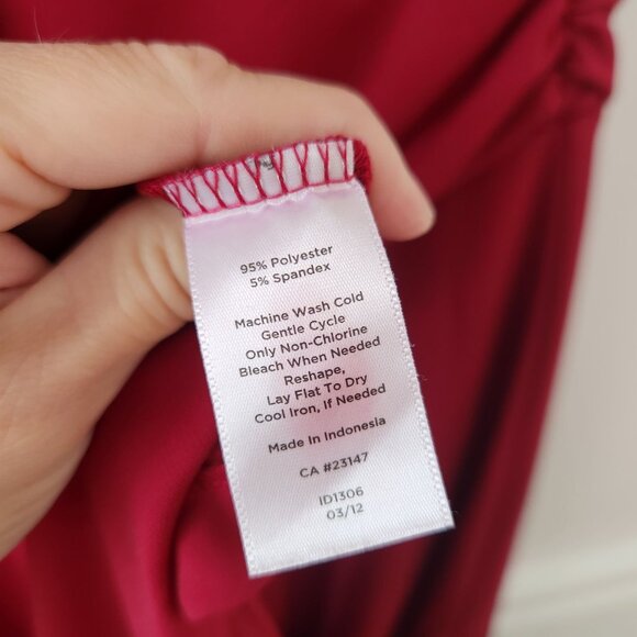 NWOT Talbots Burgundy Red Maxi Formal Dress Full Length Holiday Christmas 2X - Picture 5 of 5